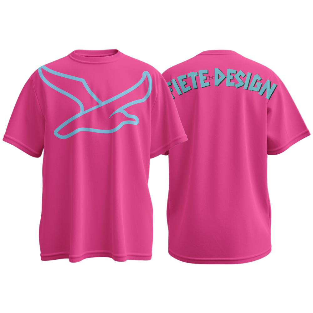 FIETE DESIGN OVERSIZE SHIRT BIG LOGO PINK